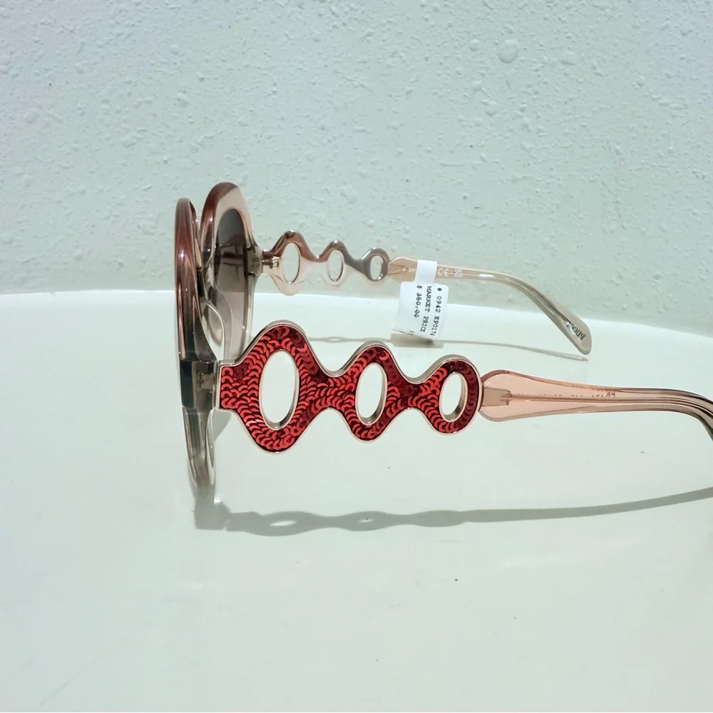 Pucci Emilio Pucci 55 mm Women’s Round Orange Sunglasses NWT